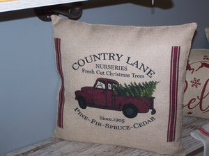 Country Lane Nursery, Christmas Pillow