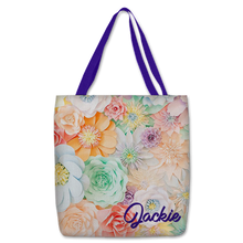 Load image into Gallery viewer, Personalized Tote Bag 14x16 with Colored Handles