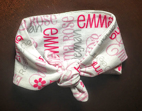Personalized Knotted Infant Headband
